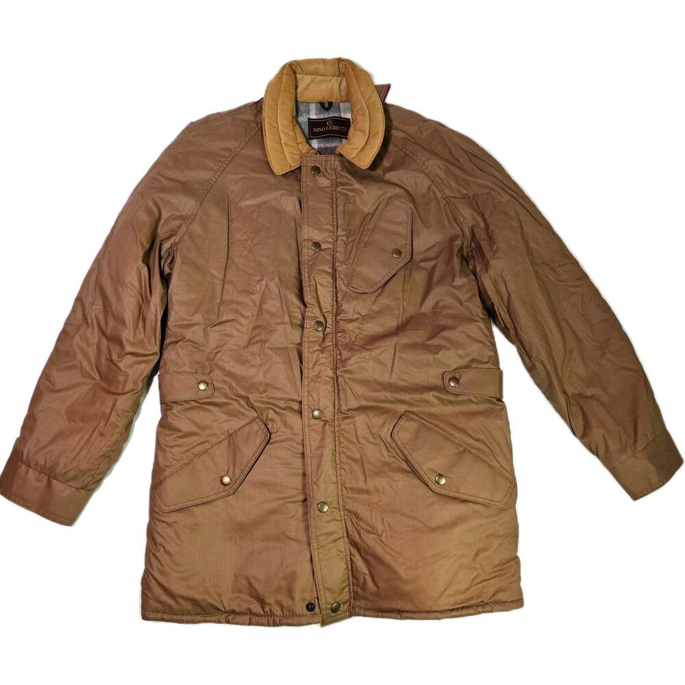 Vintage Nino Cerruti Men's Jacket Size 42 Corduroy Collar Thinsulate Pockets